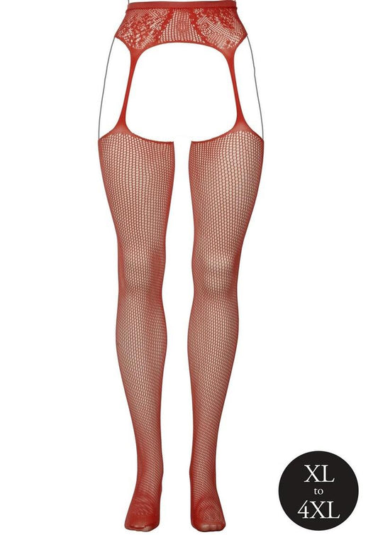 Le Désir Fishnet and Lace Garterbelt Stocking
