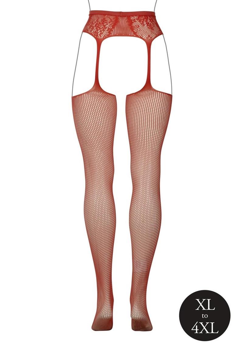 Le Désir Fishnet and Lace Garterbelt Stocking