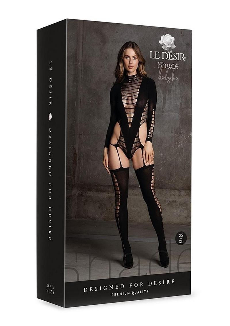 Le Desir Shade Kalyke Bodystocking with Turtleneck