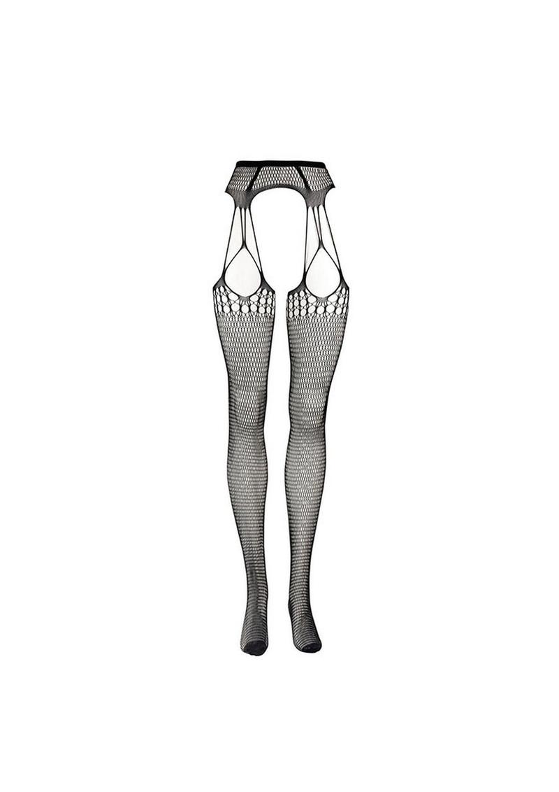 Le Désir Shredded Suspender Pantyhose One Size