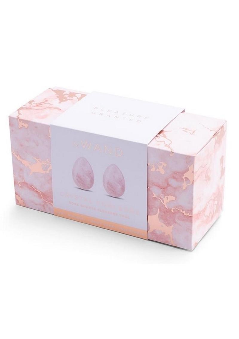 LE WAND Crystal Yoni Eggs Rose Quartz Kegel Balls