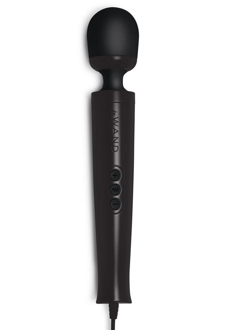 Le Wand Die Cast Plug-in Vibrating Massager – Black