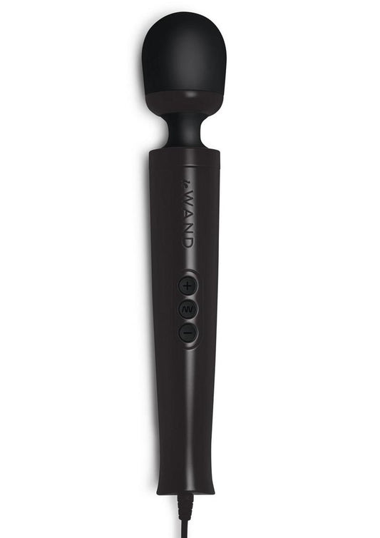 Le Wand Die Cast Plug-in Vibrating Massager – Black