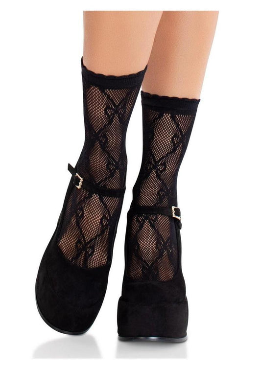Leg Avenue Bow Net Anklets