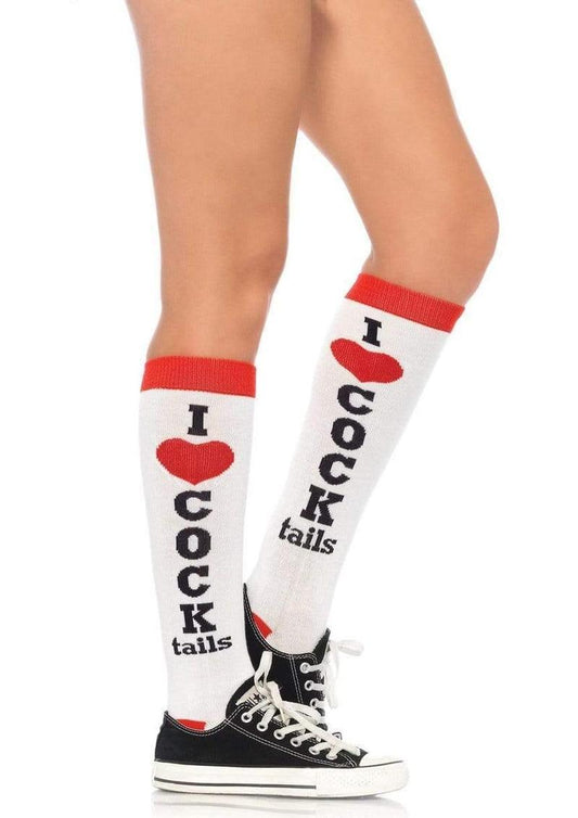 Leg Avenue I Love Cocktails Knee High Socks