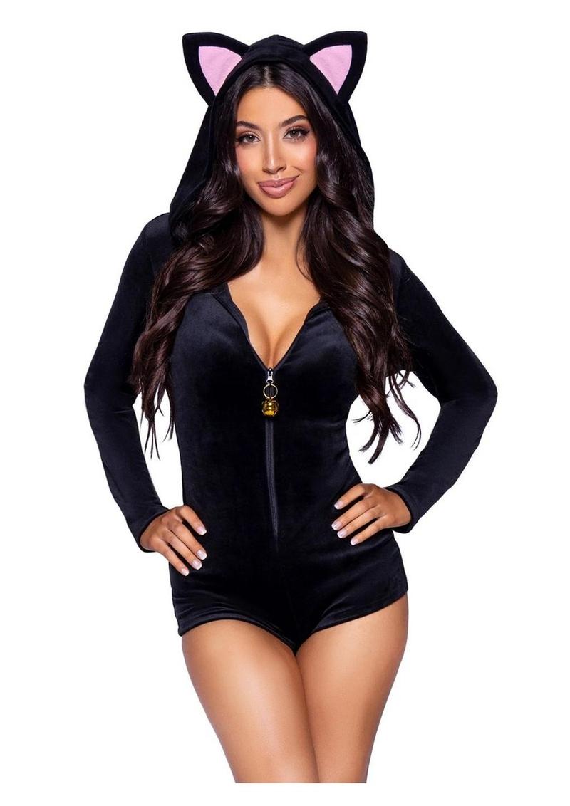 Comfy Cat Velvet Plush Romper