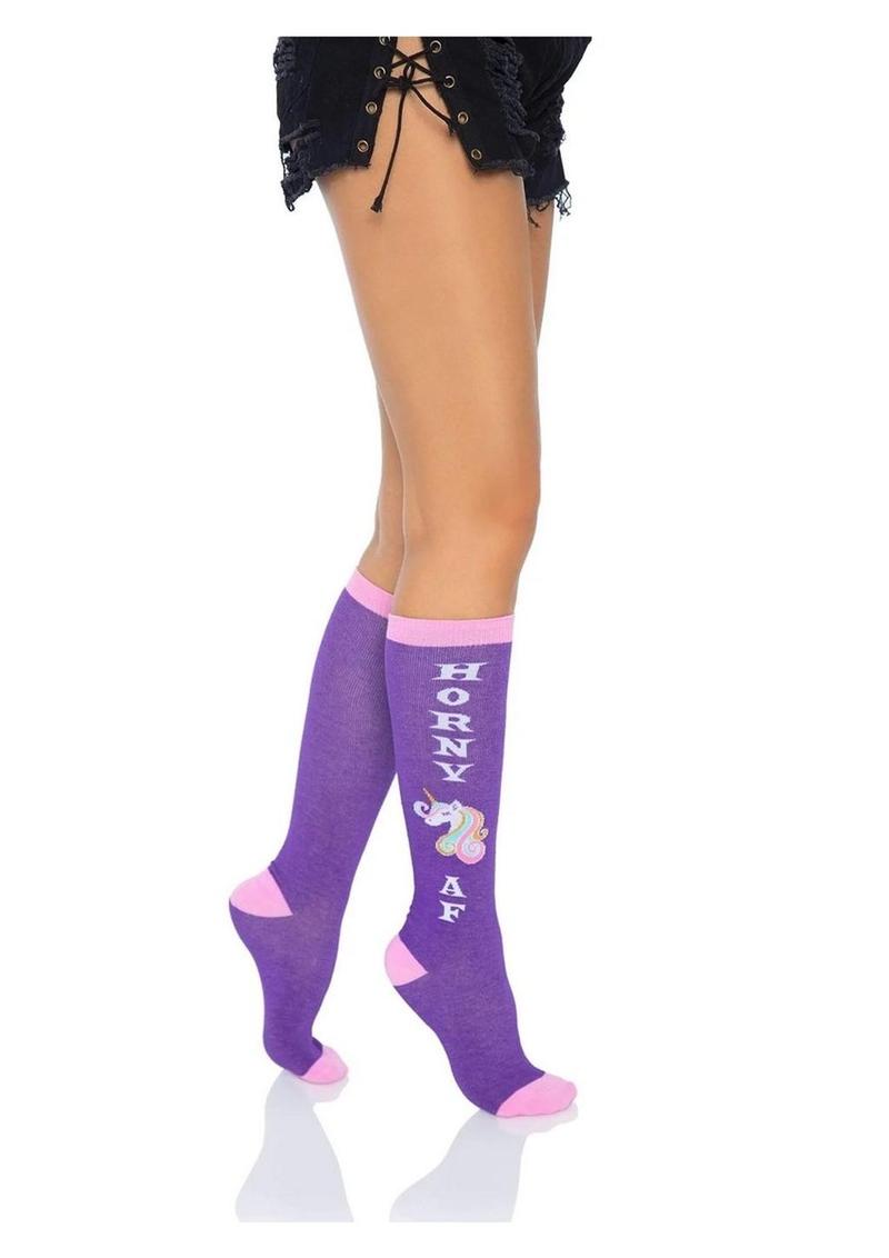 Leg Avenue HORNY AF Knee High Socks