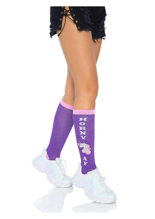Leg Avenue HORNY AF Knee High Socks