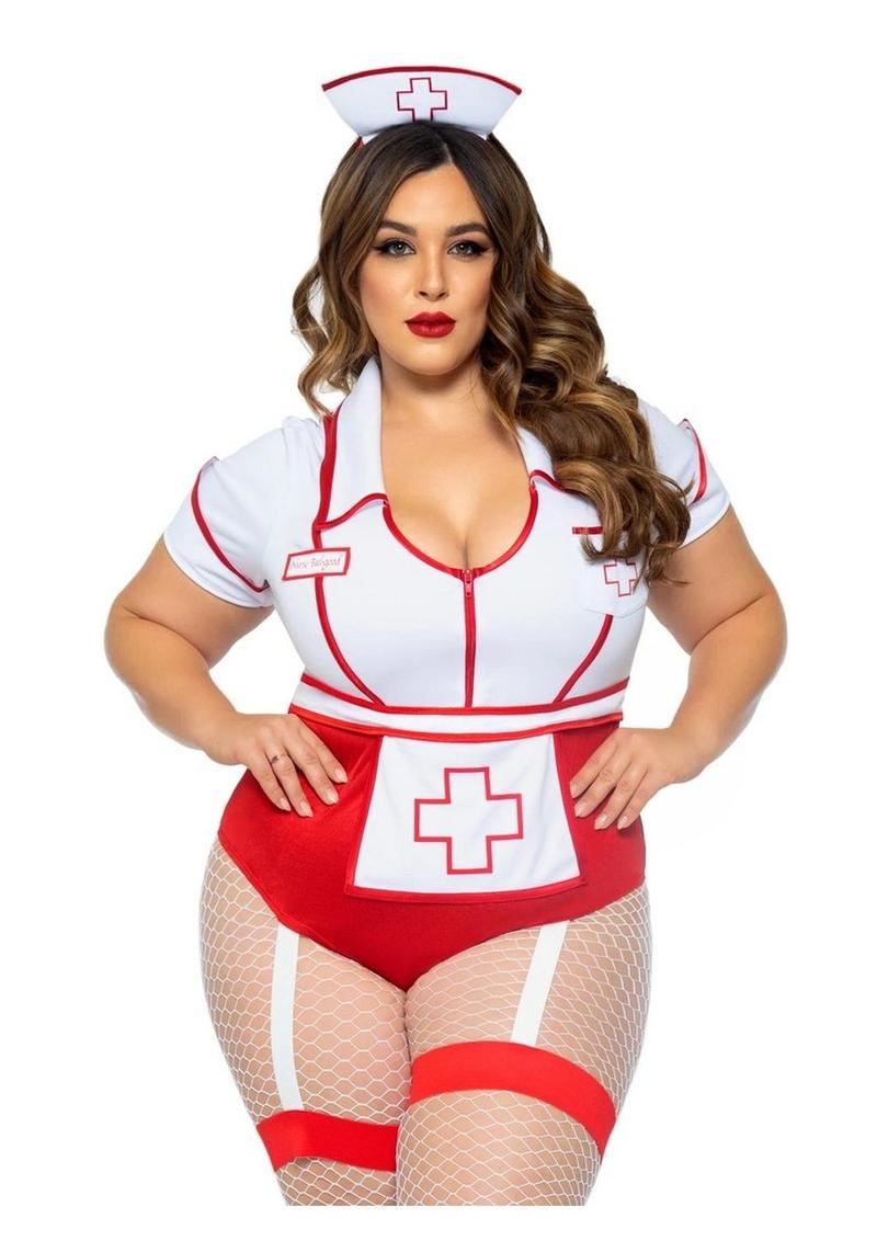 Nurse Feelgood Snap Crotch Garter Bodysuit