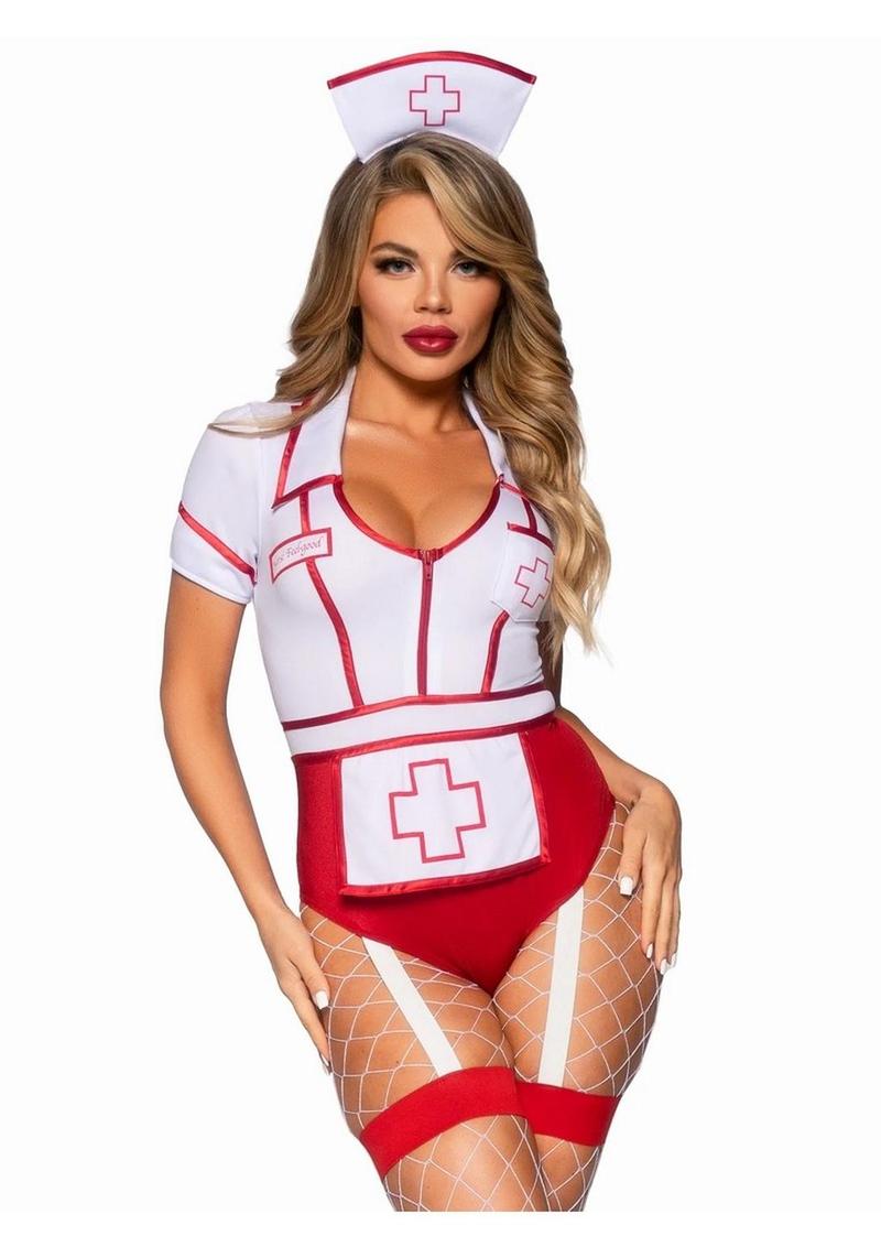 Nurse Feelgood Snap Crotch Garter Bodysuit