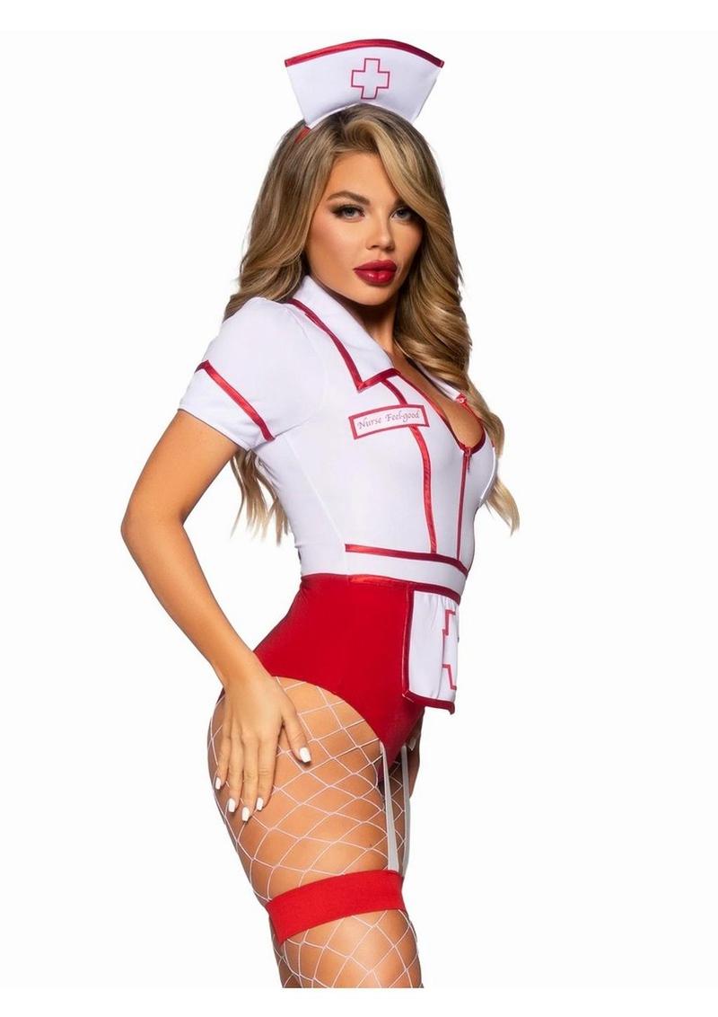Nurse Feelgood Snap Crotch Garter Bodysuit