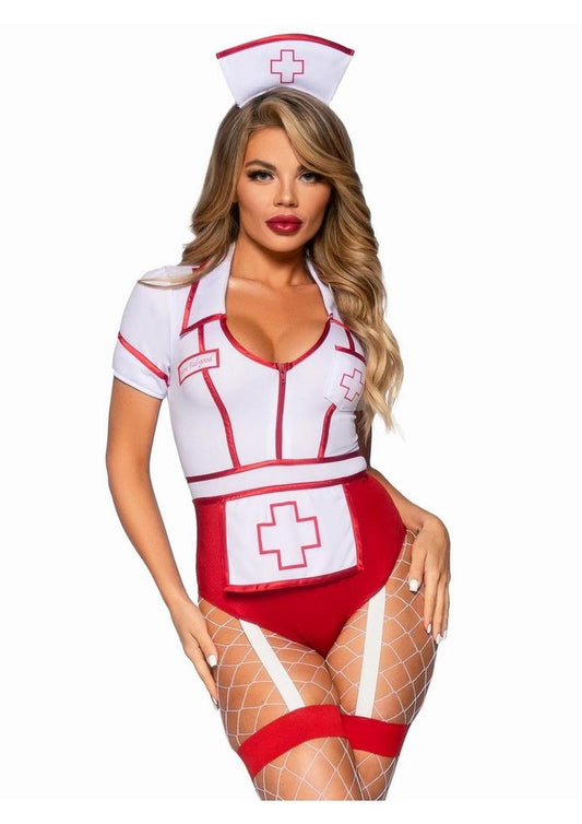 Nurse Feelgood Snap Crotch Garter Bodysuit