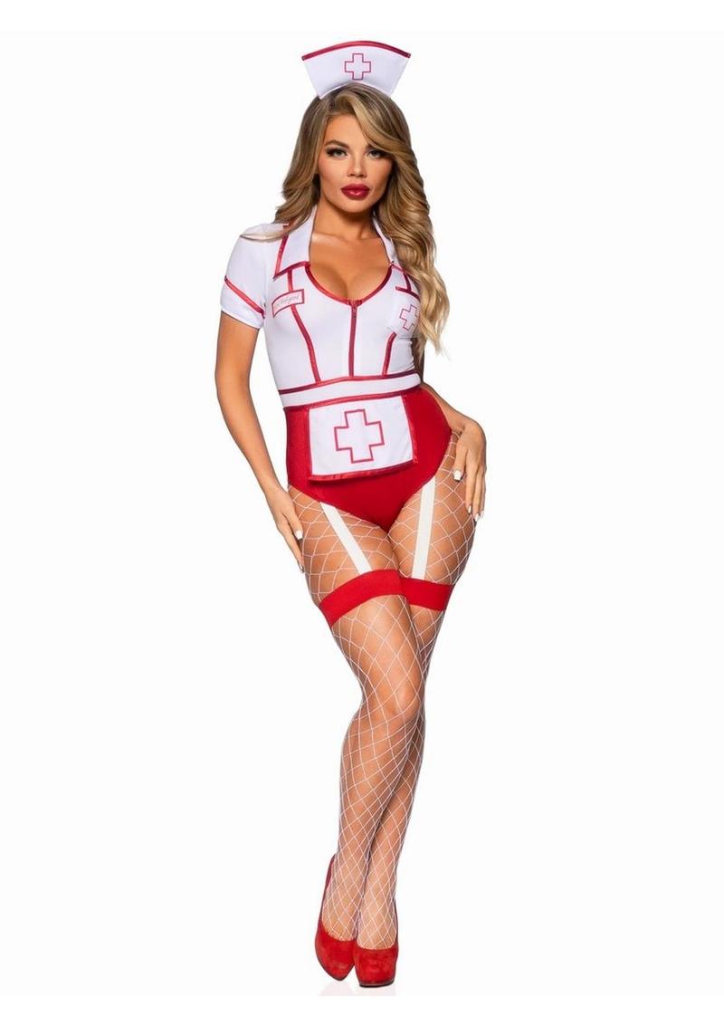 Nurse Feelgood Snap Crotch Garter Bodysuit