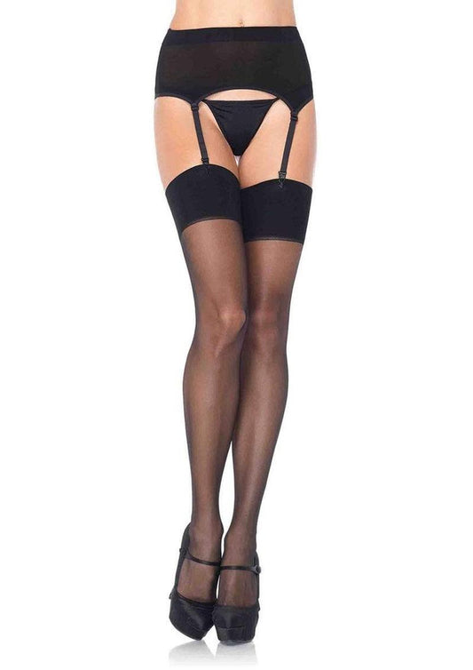 Sheer Garter Belt and Stocking Set