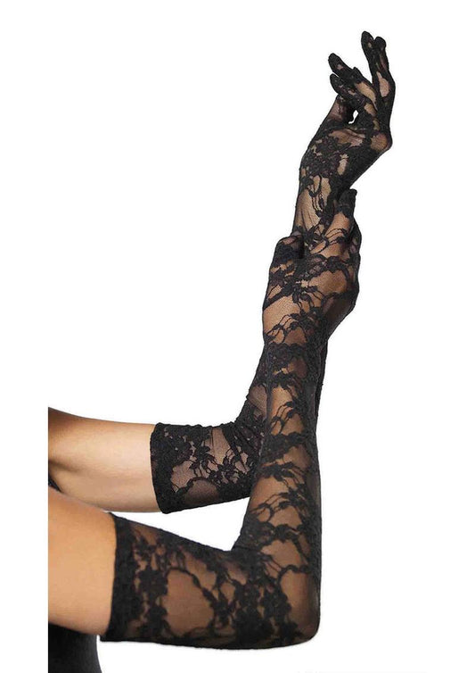 Leg Avenue Stretch Lace Elbow Length Gloves