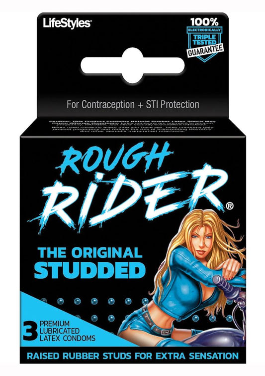 LifeStyles Rough Rider Original Studded Condoms 3 Pack