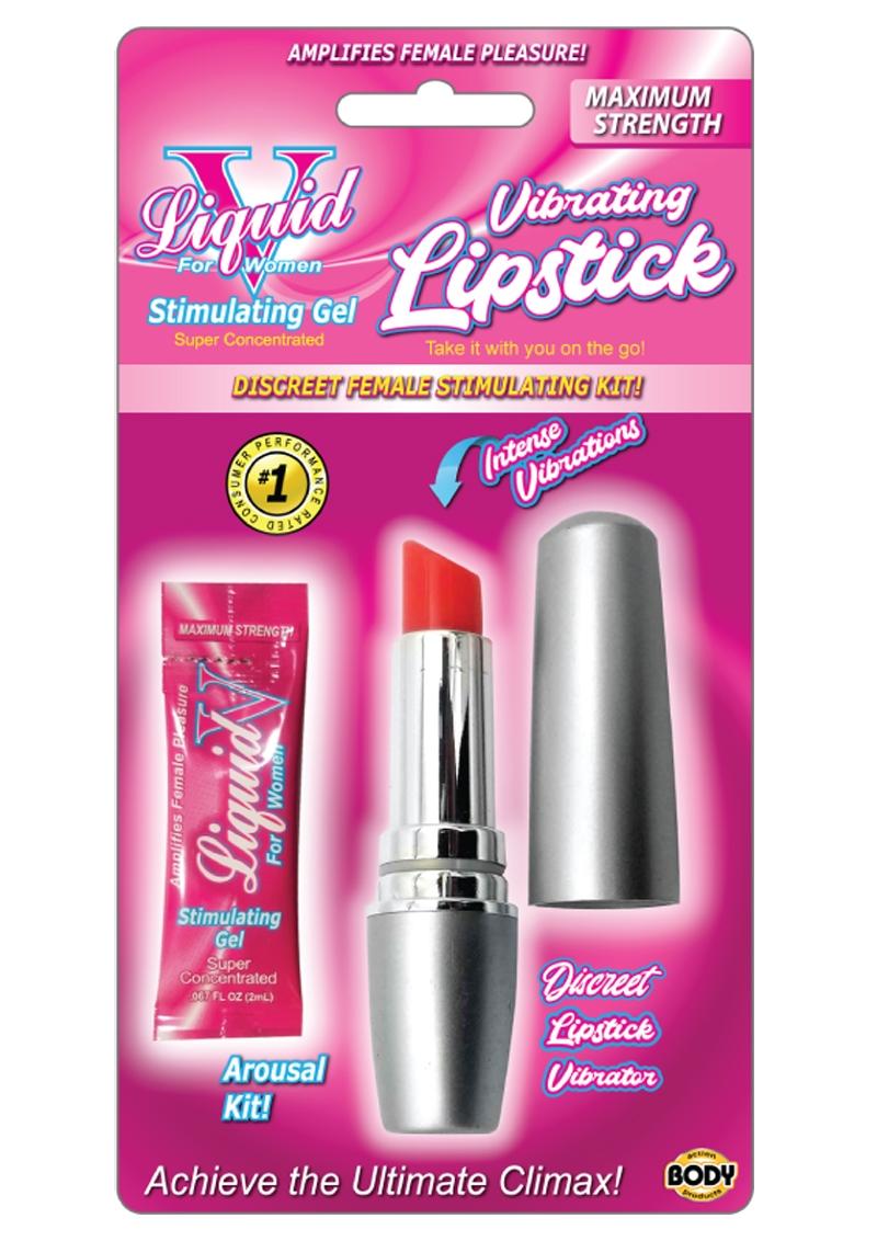 Liquid V Vibrating Lipstick Kit with Stimulating Gel