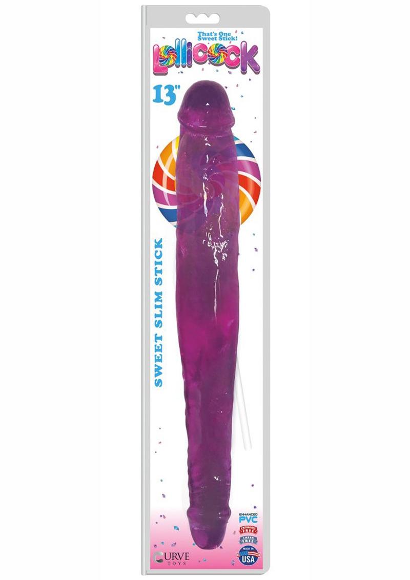 Lollicock Sweet Slim Stick With Grape-Flavored Double Dildo