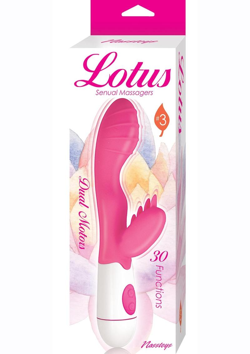 Lotus Sensual Massager #3 Function Dual-Motor Ribbed Rabbit Vibrator