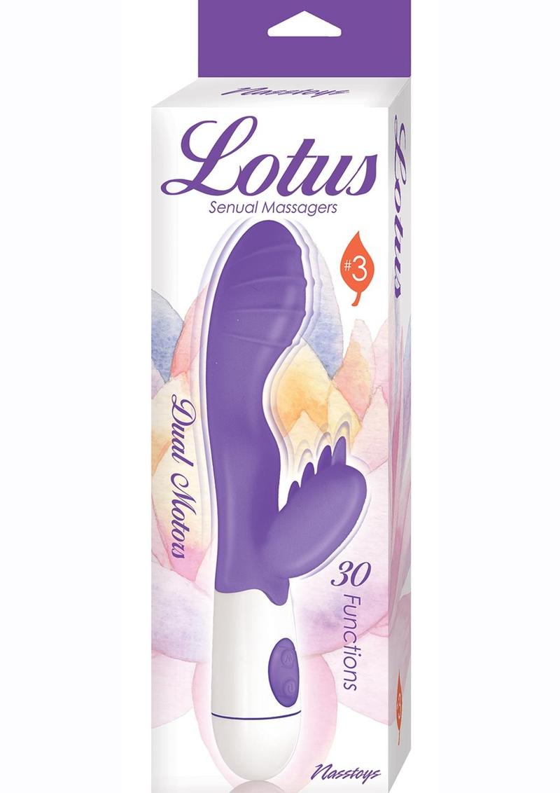 Lotus Sensual Massager #3 Function Dual-Motor Ribbed Rabbit Vibrator