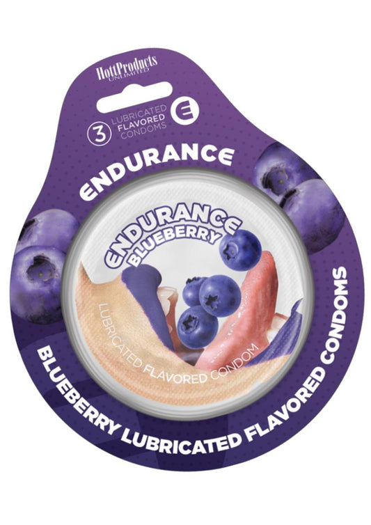 Endurance Blueberry Flavored Lubricated Condoms Pack