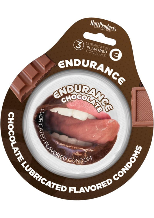 Endurance Chocolate Flavored Lubricated Condoms Pack