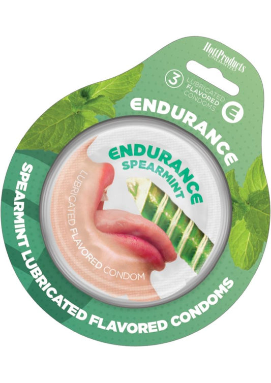 Endurance Spearmint Flavored Lubricated Condoms Pack