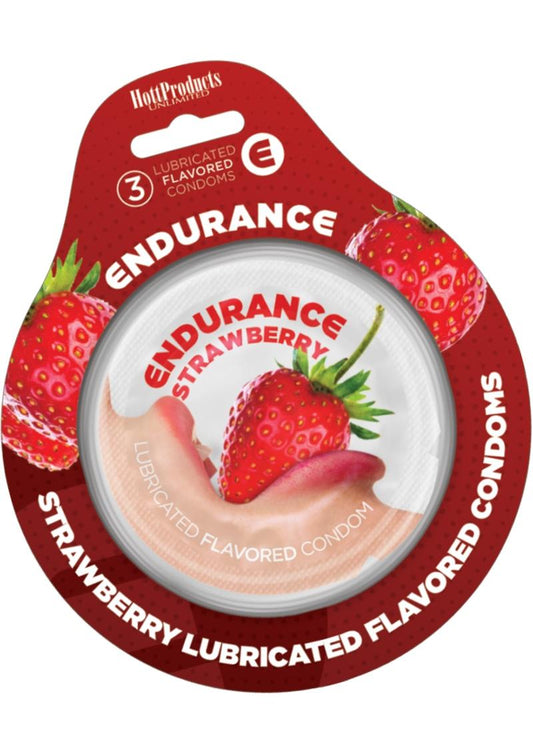 Endurance Strawberry Flavored Lubricated Condoms Pack