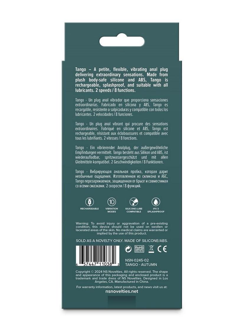 Lust N Dreams Tango Rechargeable Silicone Anal Plug