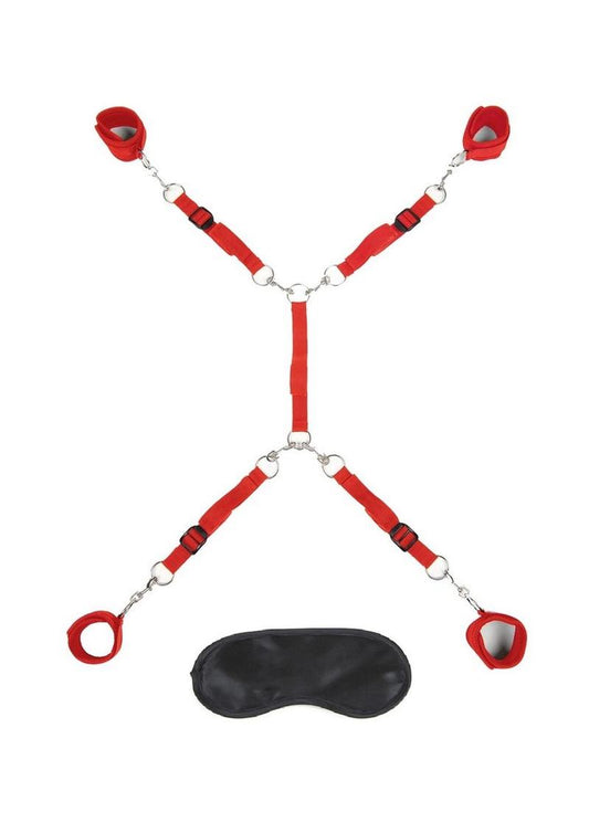 Lux Fetish 7 Piece Bed Spreader Restraint System