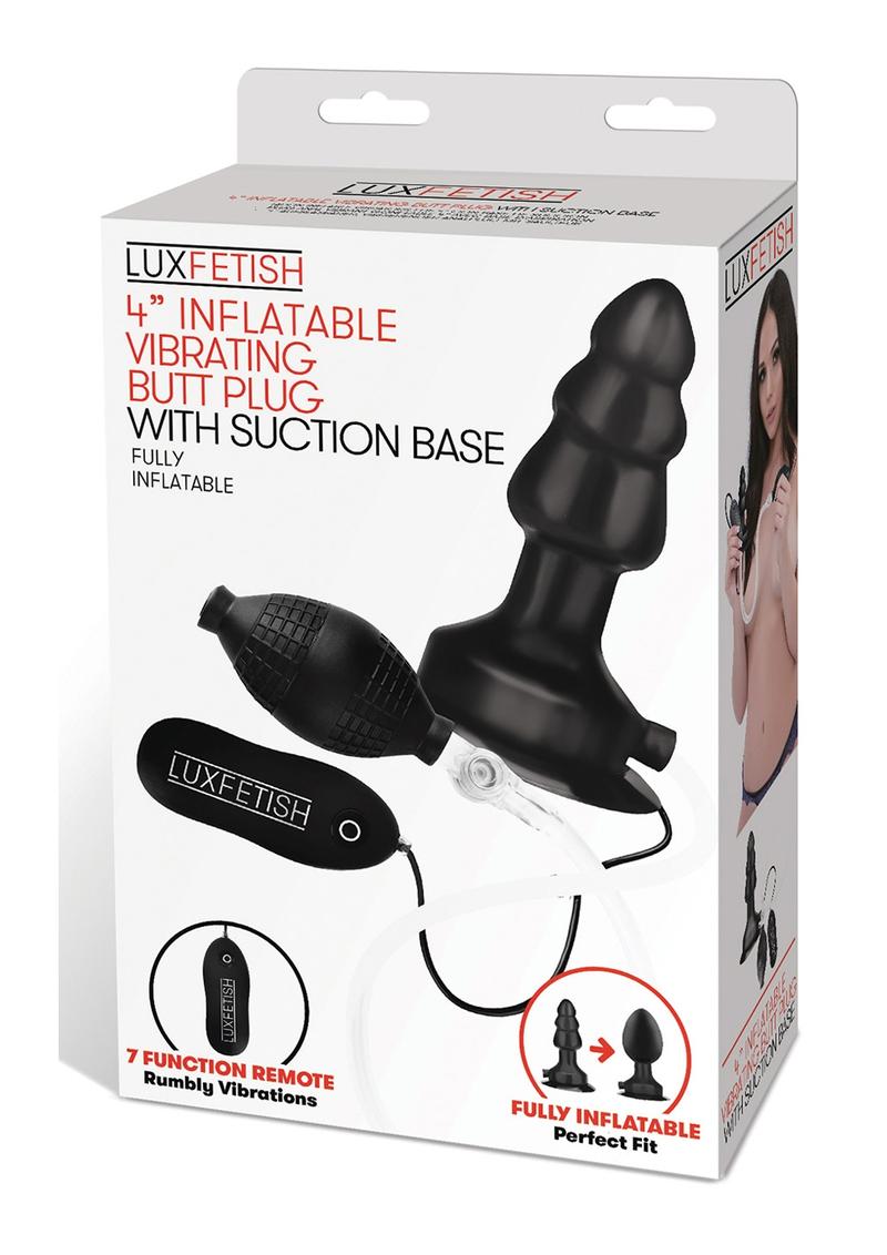 LuxFetish 4 Inch Inflatable Vibrating Butt Plug