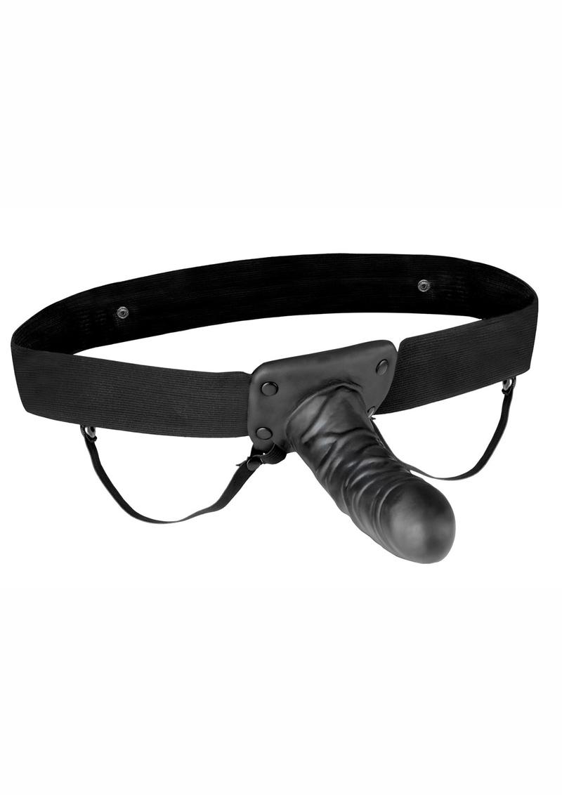 Lux Fetish Unisex Hollow Wired Remote Control Strap-On Dildo