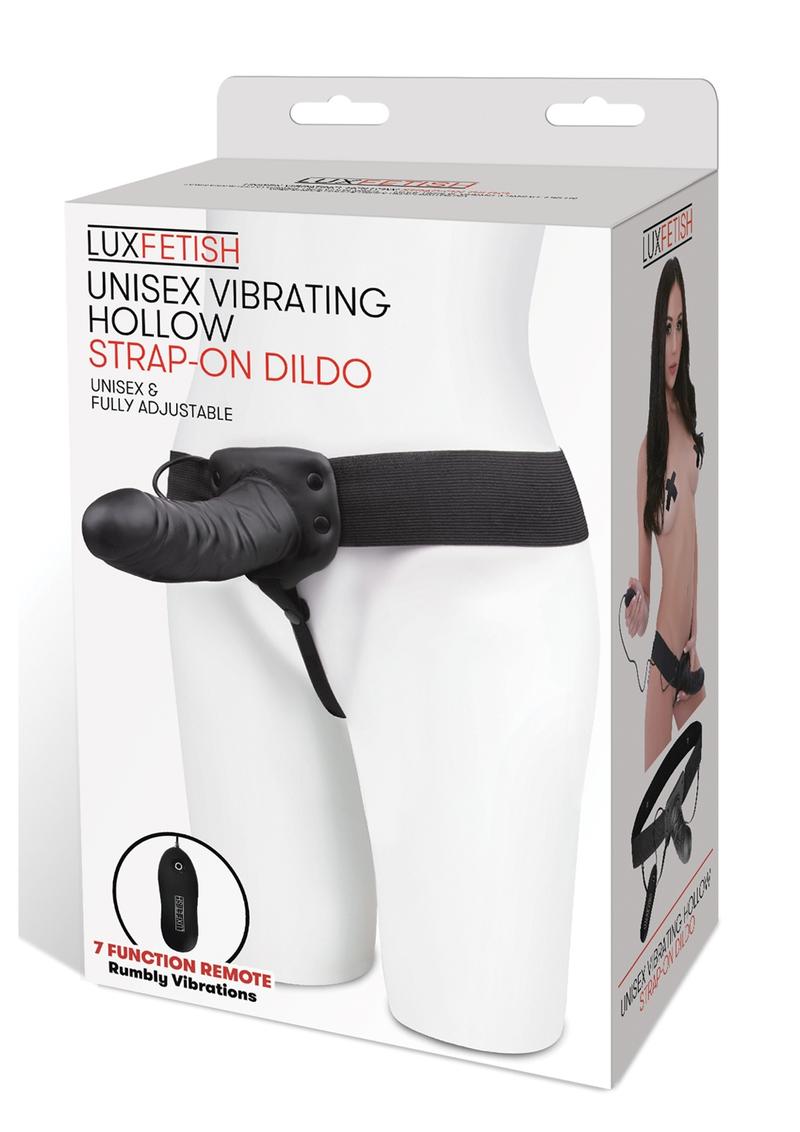 Lux Fetish Unisex Hollow Wired Remote Control Strap-On Dildo