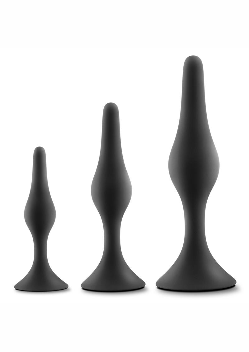 Luxe Beginner Silicone Butt Plug Kit Sensual Sizes