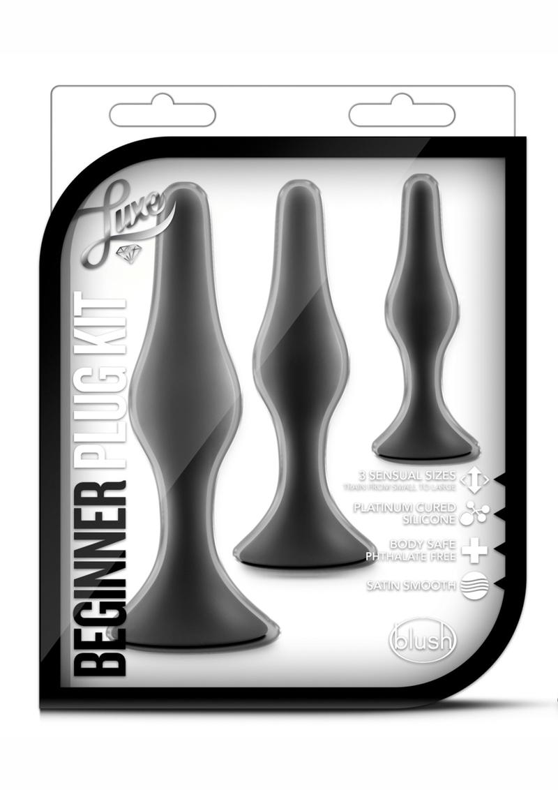 Luxe Beginner Silicone Butt Plug Kit Sensual Sizes