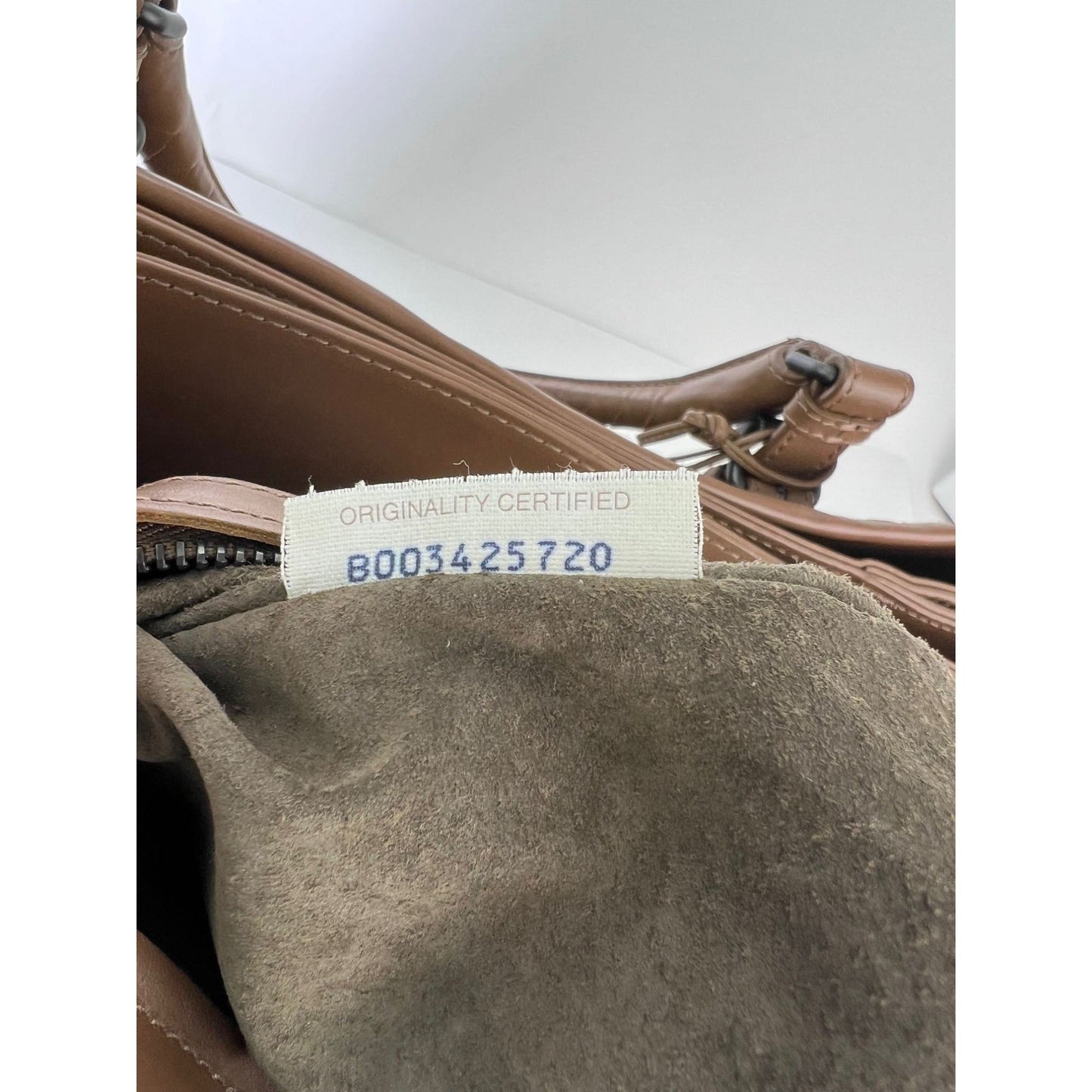 Bottega Veneta Roma Intrecciato Nappa Brown Shoulder Bag