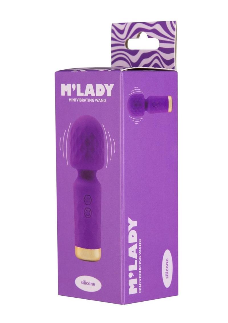 M'Lady Mini Vibrating Wand Rechargeable Silicone Vibrator