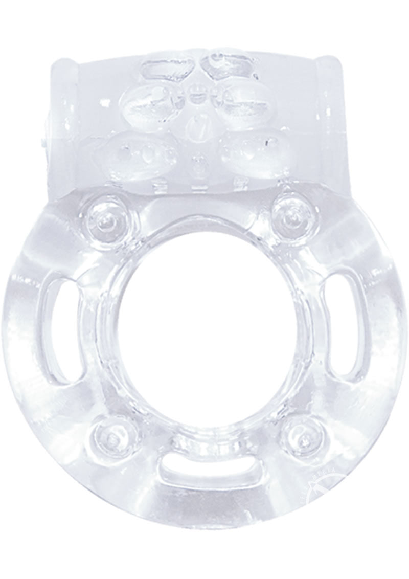 Macho Crystal Collection Clear Vibrating Cock Ring