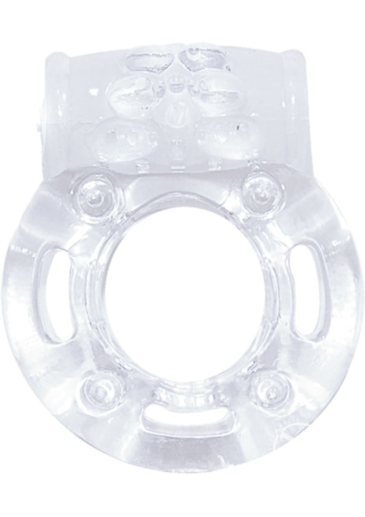 Macho Crystal Collection Clear Vibrating Cock Ring