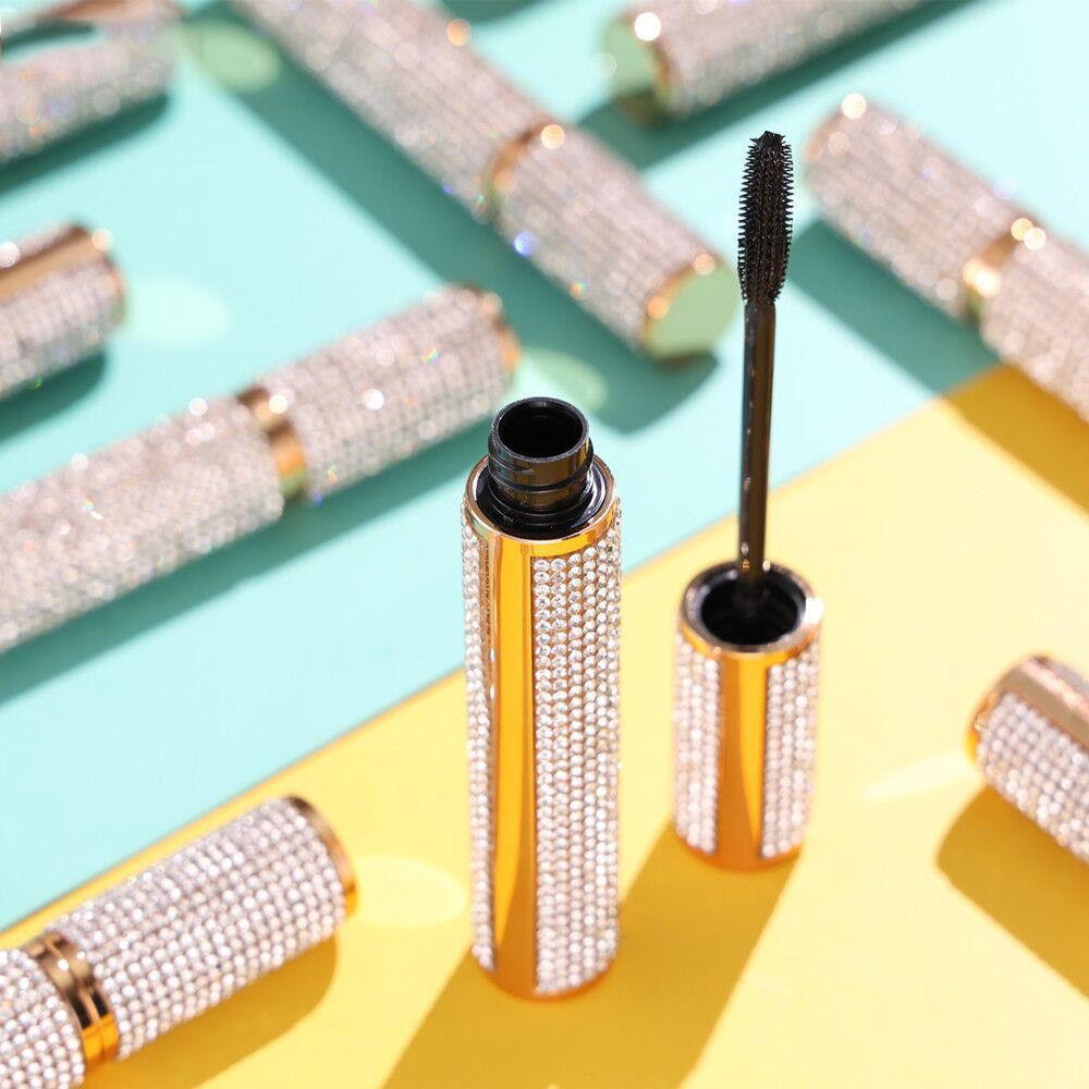 Mega Volume Vegan Mascara – Smudge-Proof with Handmade Diamond Case