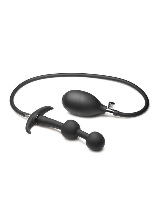 Ass Rattler Inflatable Silicone Anal Plug - Weighted for Extra Pleasure