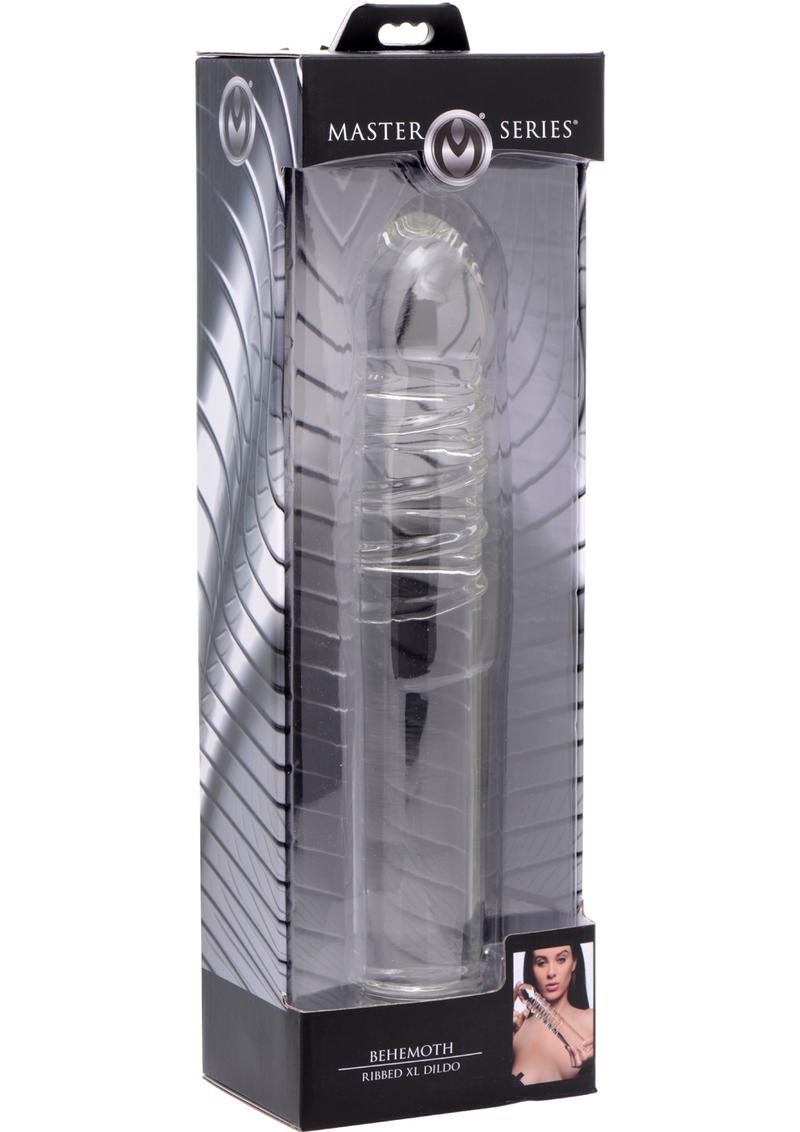 Master Series Behemoth Ribbed XL Glass Dildo for Advanced Users