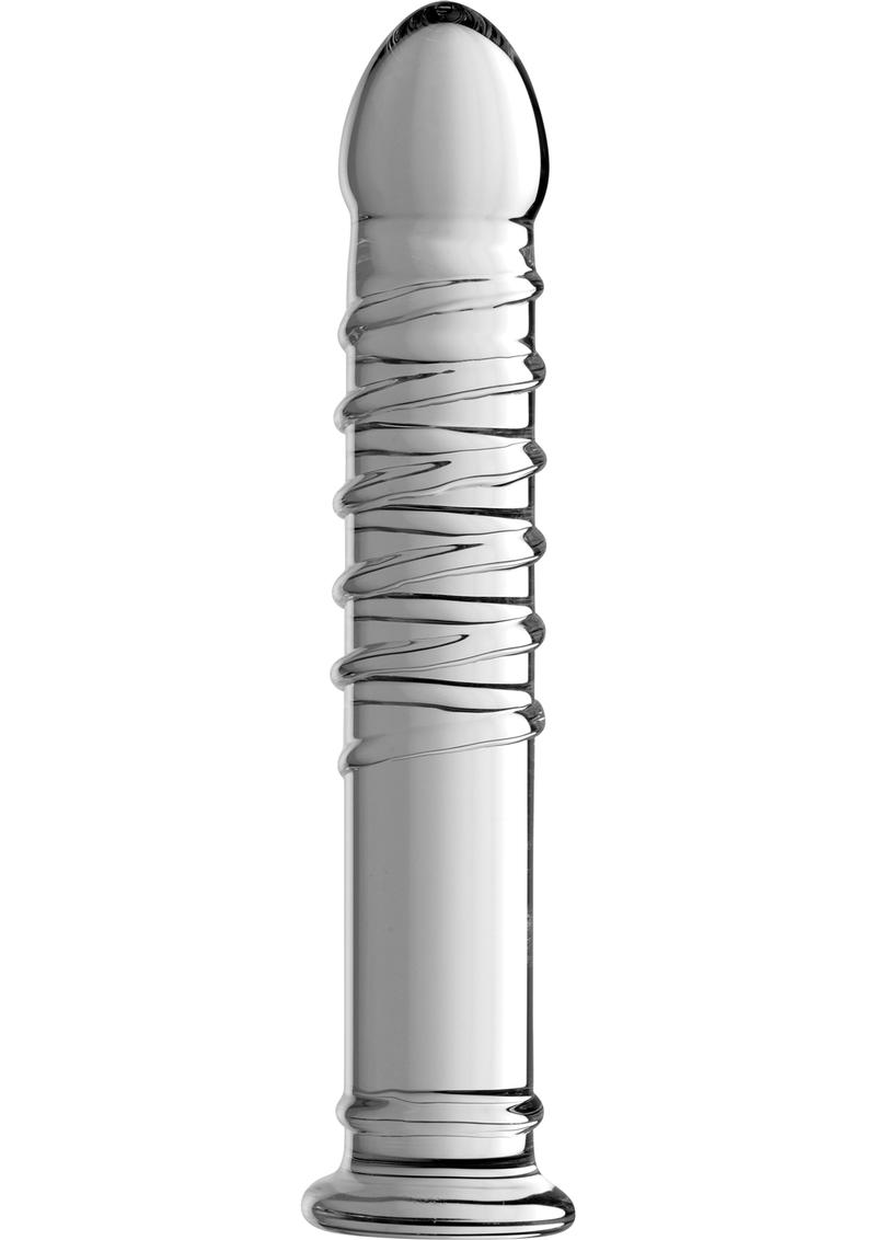 Master Series Behemoth Ribbed XL Glass Dildo for Advanced Users