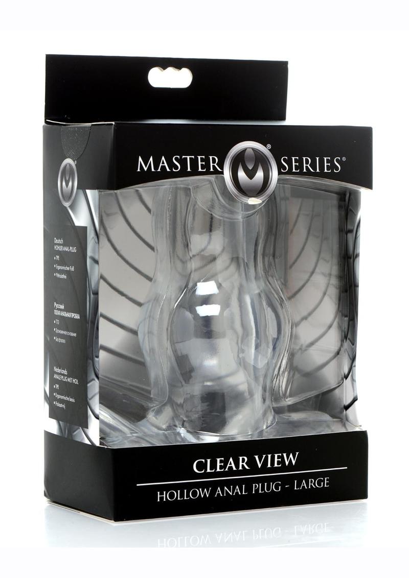 Master Series Clear View Hollow Anal Plug XL
