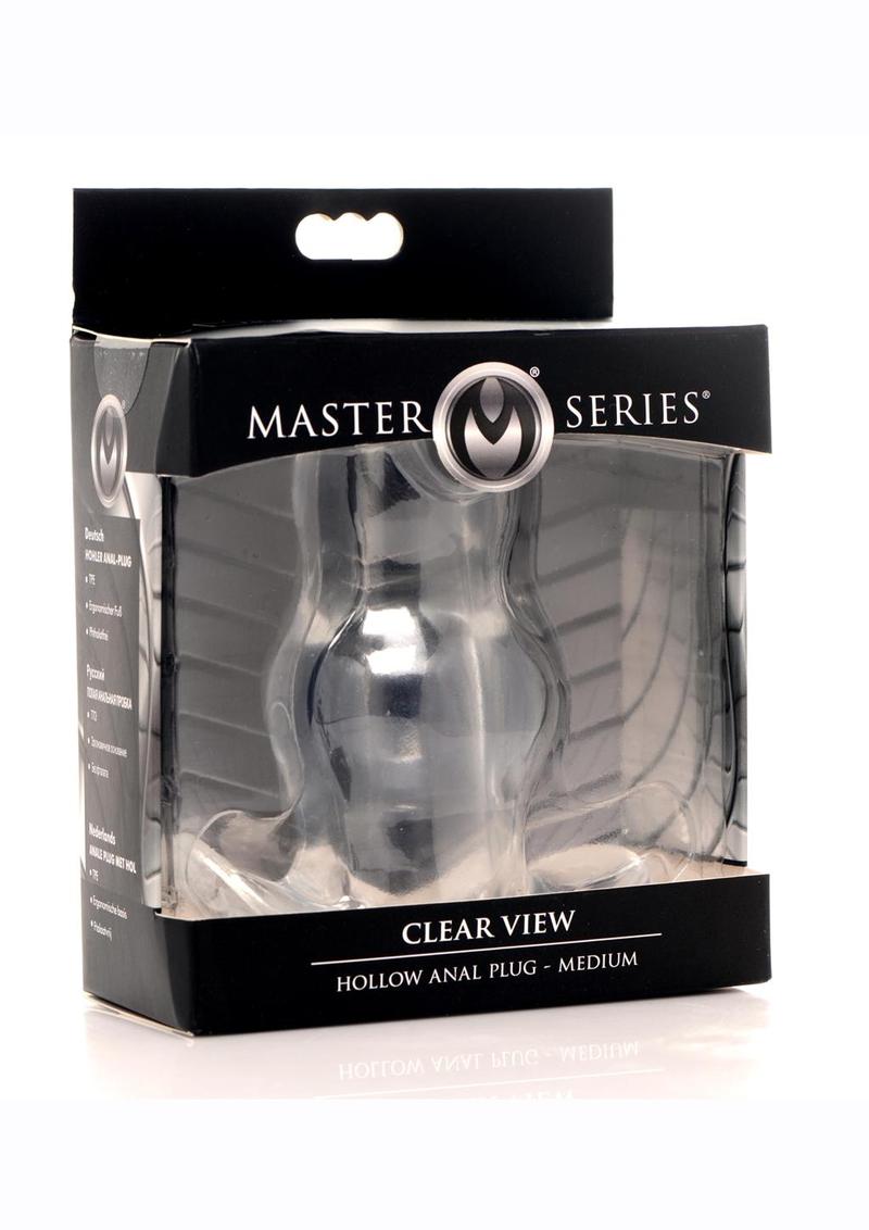 Master Series Clear View Hollow Anal Plug XL