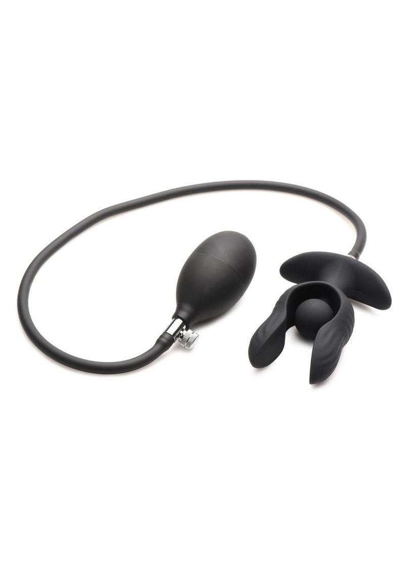 Master Series Dark Pearl Inflatable Vibrating Butt Plug