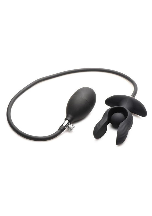 Master Series Dark Pearl Inflatable Vibrating Butt Plug