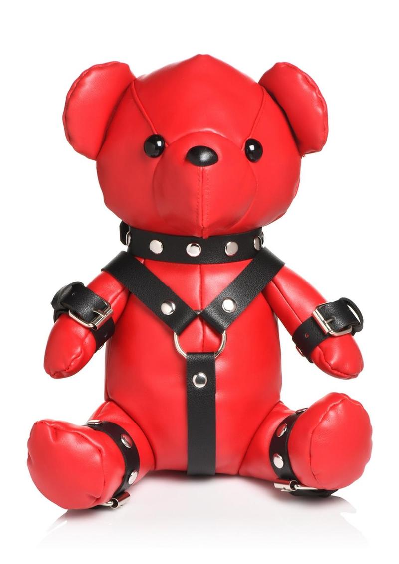 Master Series Gimp Bear Red Leather Bear With Harness