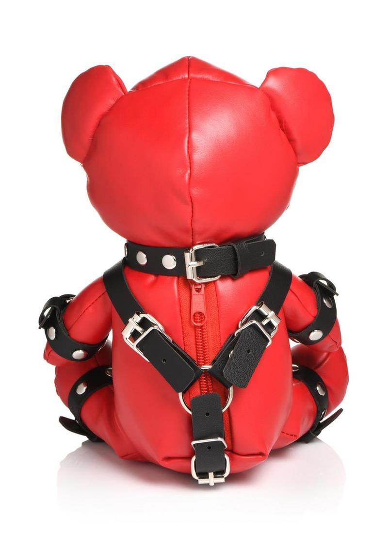 Master Series Gimp Bear Red Leather Bear With Harness