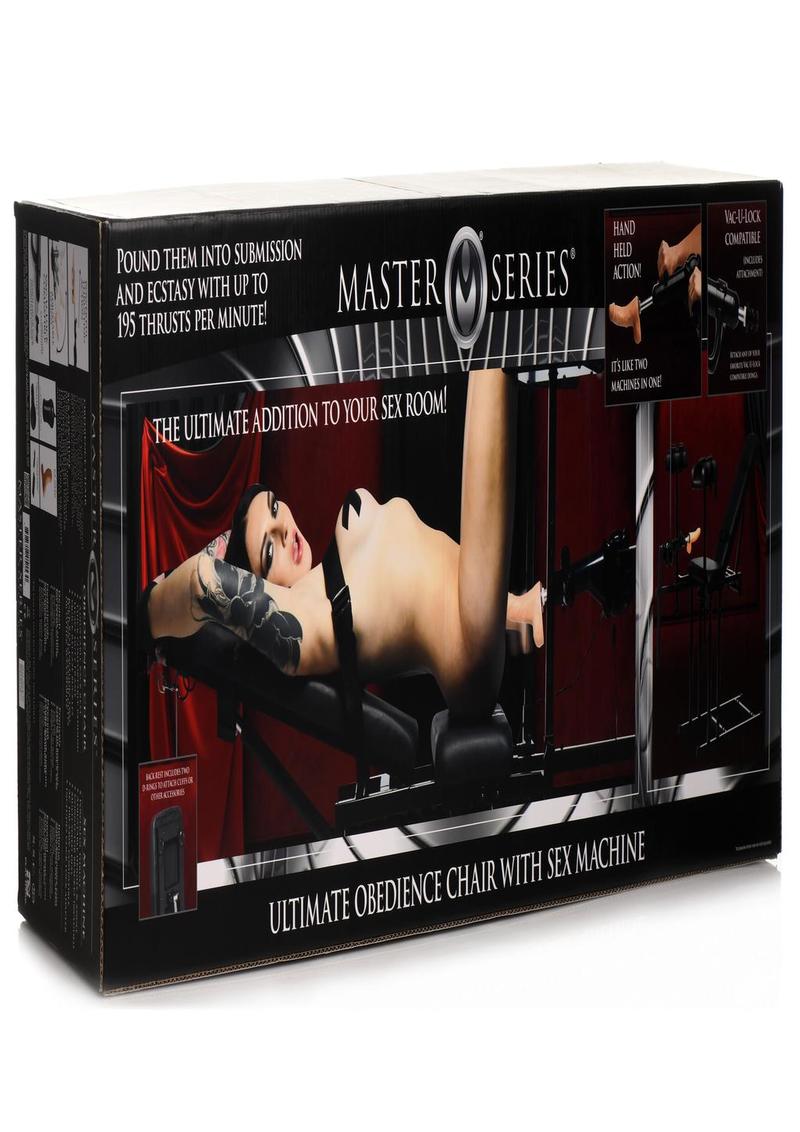 Master Series Ultimate Obedience Chair with Sex Machine
